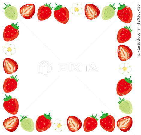 Strawberry square frame illustration 2 120363436