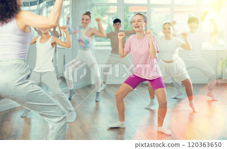 Group of boys and girls dancing dancehall 120363650