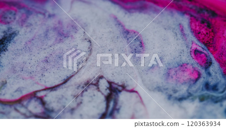Marble leak. Overflow swirl. Artistic chaotic mixing pink white stone texture in grunge style. Wavy deformation background artistic emulsion curls. Marble leak. Overflow swirl. Artistic chaotic mixing pink white stone texture in grunge style. Wavy deformation background artistic emulsion curls. 120363934
