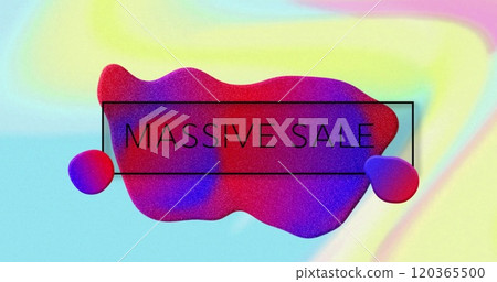 Image of massive sale text over vibrant pattern background 120365500