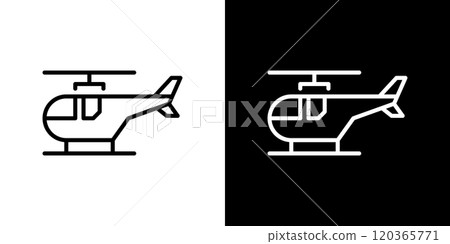 Helicopter simple icon 120365771