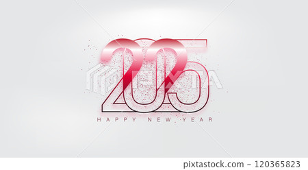 A vibrant and stunning design celebrating the New Year 2025 120365823