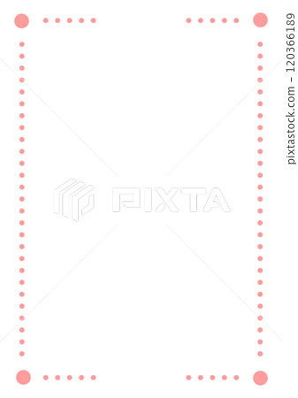 Pink vertical dot line square frame 120366189