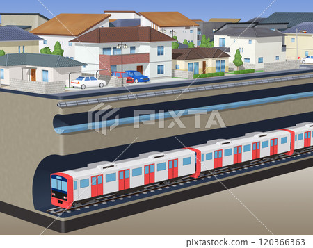 房屋 住宅城市 CG 西洋鏡 地鐵 BG 城市景觀背景 120366363