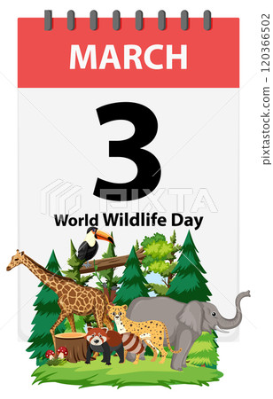 Celebrating World Wildlife Day in March 120366502