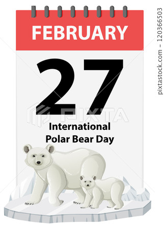 International Polar Bear Day Illustration International Polar Bear Day Illustration 120366503