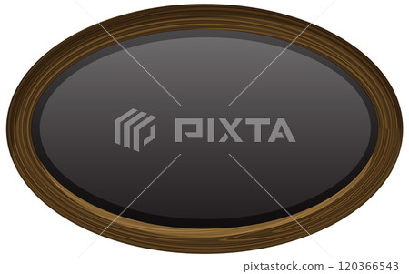 Elegant Oval Wooden Frame Design 120366543