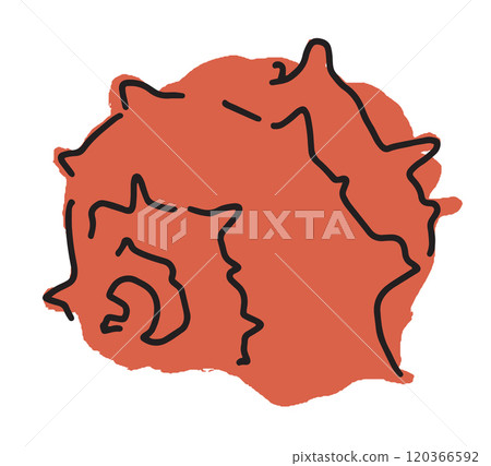 Spiked marine shell vector drawing Spiked marine shell vector drawing 120366592