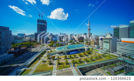 Cityscape with a view of Mirai Tower, Nagoya City, Aichi Prefecture Cityscape with a view of Mirai Tower, Nagoya City, Aichi Prefecture 120366628