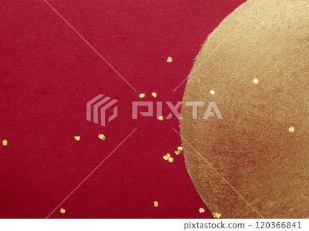 Gold and reddish brown Japanese paper background material 120366841