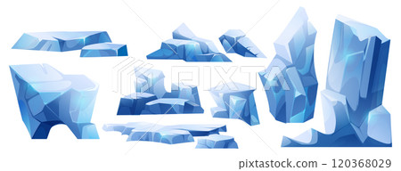 Blue crystal glacier formations. Blue crystal glacier formations. 120368029