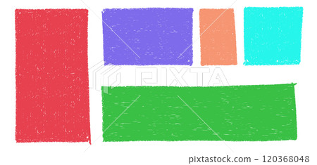 Color crayon frames set isolated on white 120368048