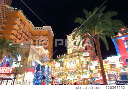 [Okinawa Prefecture] Night view of American Village (Depot Island Seaside) 120368232