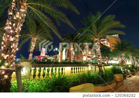[Okinawa Prefecture] Night view of American Village (Depot Island Boardwalk) 120368282