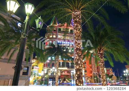 [Okinawa Prefecture] Night view of American Village (Depot Central) 120368284