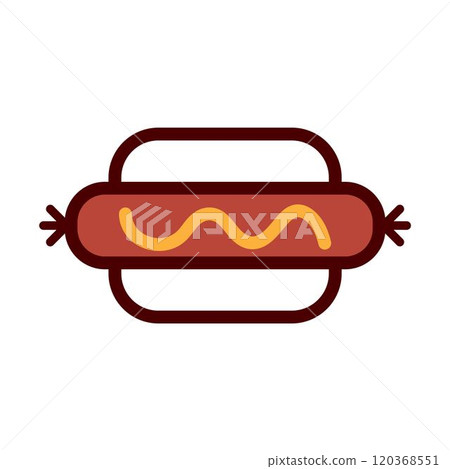 Hotdog food icon logo Hotdog food icon logo 120368551
