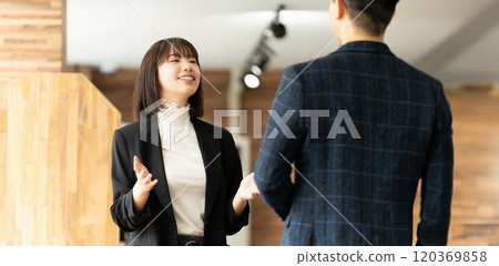 Two businessmen having a meeting Two businessmen having a meeting 120369858