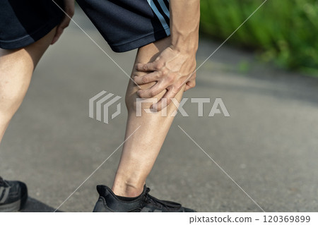 Calf muscle strain, muscle strain, body parts, parts 120369899
