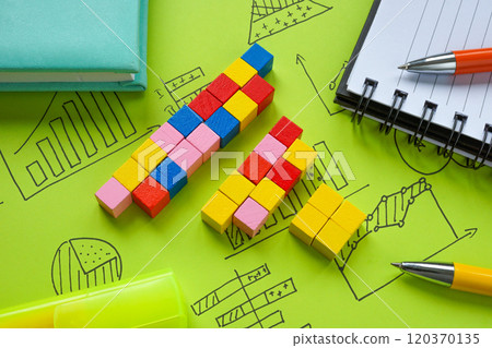 Colored blocks forming a marketing funnel. Colored blocks forming a marketing funnel. 120370135