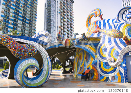Octopus monument in Batumi Octopus monument in Batumi 120370148