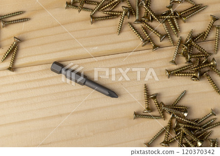 yellow metal self-tapping screws for fixing wooden boards and other wood products 120370342
