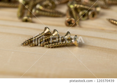 yellow metal self-tapping screws for fixing wooden boards and other wood products 120370439