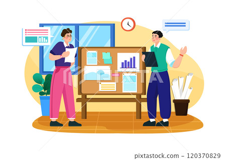 Businessman working on startup plan 120370829