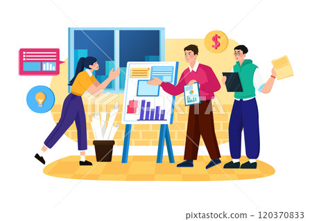 Startup Life Illustration concept 120370833