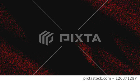 Seamless vector pattern featuring a grunge red speckle design. Abstract splatter and spatter effects create a black background 120371287