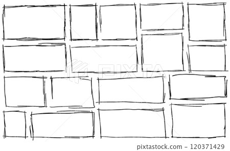 Border frame. Black dirty scribble square collection. Simple scratch brush empty doodle. Freehand grungy rectangle. Outline sketch drawn line Border frame. Black dirty scribble square collection. Simple scratch brush empty doodle. Freehand grungy rectangle. Outline sketch drawn line 120371429