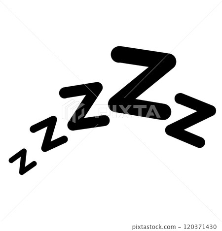 Symbol of sleep. Flying letter Z. Comic book element. Nap sticker Symbol of sleep. Flying letter Z. Comic book element. Nap sticker 120371430