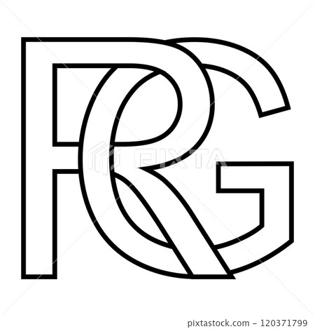 Logo sign rg gr icon double letters logotype r g Logo sign rg gr icon double letters logotype r g 120371799