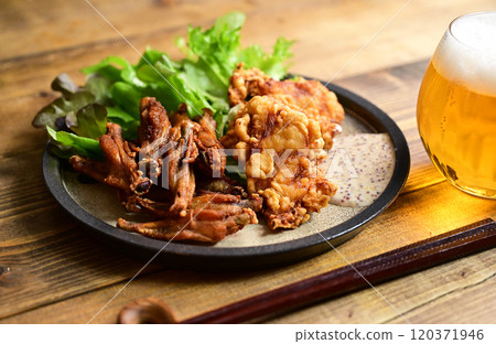 炸雞腿和雞翅 炸雞腿和雞翅 120371946