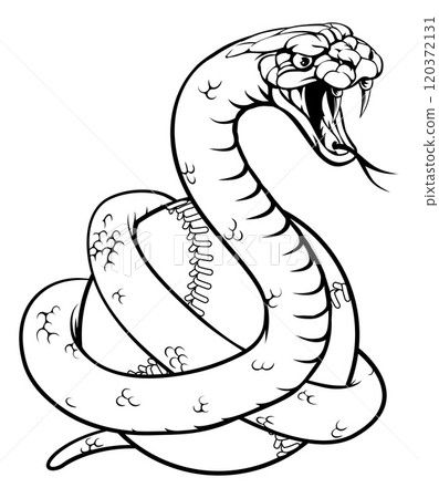 Snake Baseball Ball Animal Sports Team Mascot 120372131