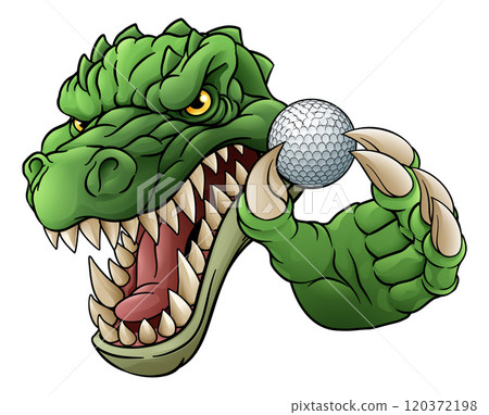 Crocodile Dinosaur Alligator Golf Sports Mascot 120372198