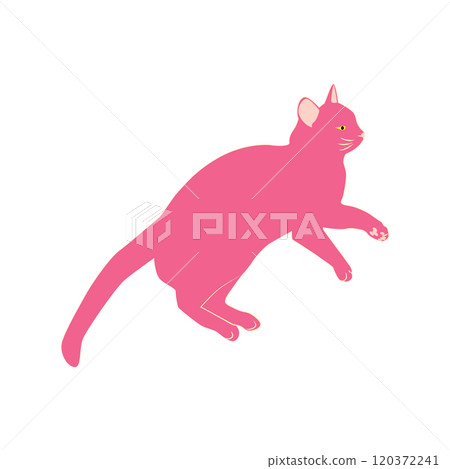 Mystical cats in boho style, silhouette collection. Esotericism and mysticism, occultism. Cartoon flat vector 120372241
