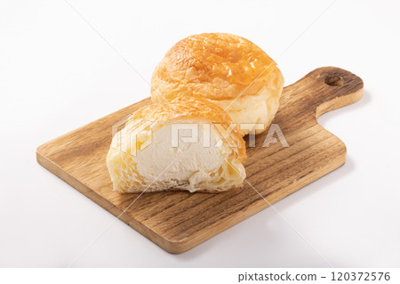Croissants and cream puffs Croissants and cream puffs 120372576