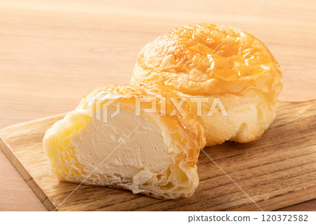 Croissants and cream puffs Croissants and cream puffs 120372582