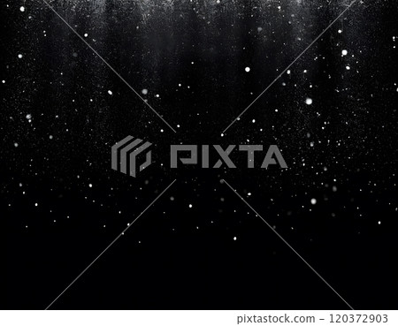 Grainy noise particles and snow effect on a black background. 120372903