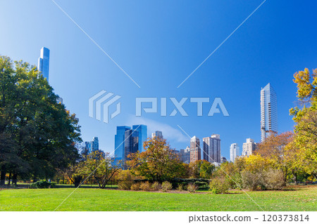 Central Park in New York City on a sunny autumn Central Park in New York City on a sunny autumn 120373814