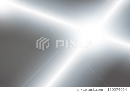 Mirror background with silver foil texture. Steel sheen gradient with metal chrome surface. Glass sheen of stainless material with light glare. Abstract vector gray gradation 120374014