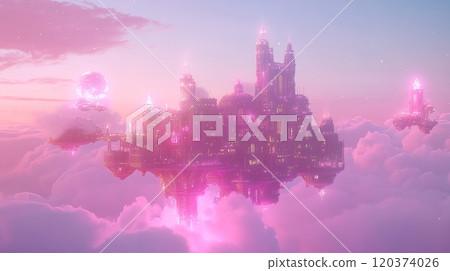 Fantasy city in the sky Fantasy city in the sky 120374026