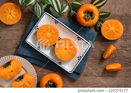 persimmon persimmon sweet fruit fresh ripe top view ripe sweet persimmon あまかき sweet persimmon persimmon persimmon sweet fruit fresh ripe top view ripe sweet persimmon あまかき sweet persimmon 120374177