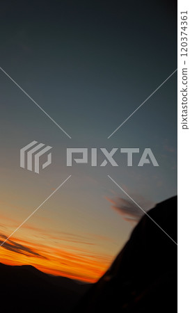 Amazing sunrise in the mountains 120374361