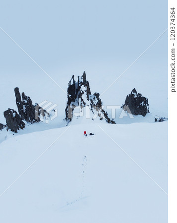 winter mountains carpathians peak in ukraine 120374364