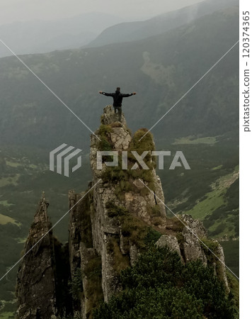 Fantastic mountains peak in Ukraine 120374365