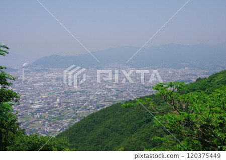 View of the Kawanoe townscape from the Gokusada Observatory in Shikokuchuo City, Ehime Prefecture View of the Kawanoe townscape from the Gokusada Observatory in Shikokuchuo City, Ehime Prefecture 120375449