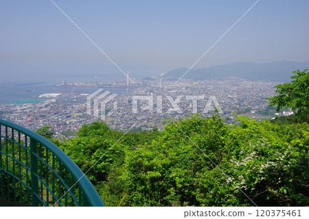 View of Kawanoe from the Gokusada Observatory in Shikokuchuo City, Ehime Prefecture View of Kawanoe from the Gokusada Observatory in Shikokuchuo City, Ehime Prefecture 120375461