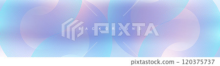 Digital abstract circle lines on blue background. Geometric stripe line art design for poster, brochure, cover, website, header, web banner, presentation 120375737