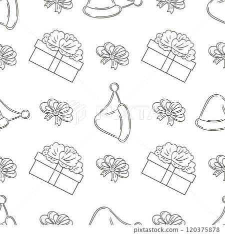 Christmas background. Coloring pattern in hand draw style 120375878